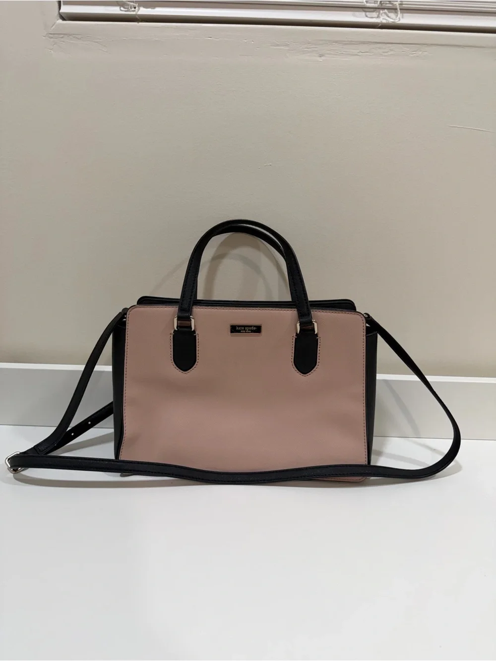 Kate Spade Laurel Way Reese Pink & Black Satchel